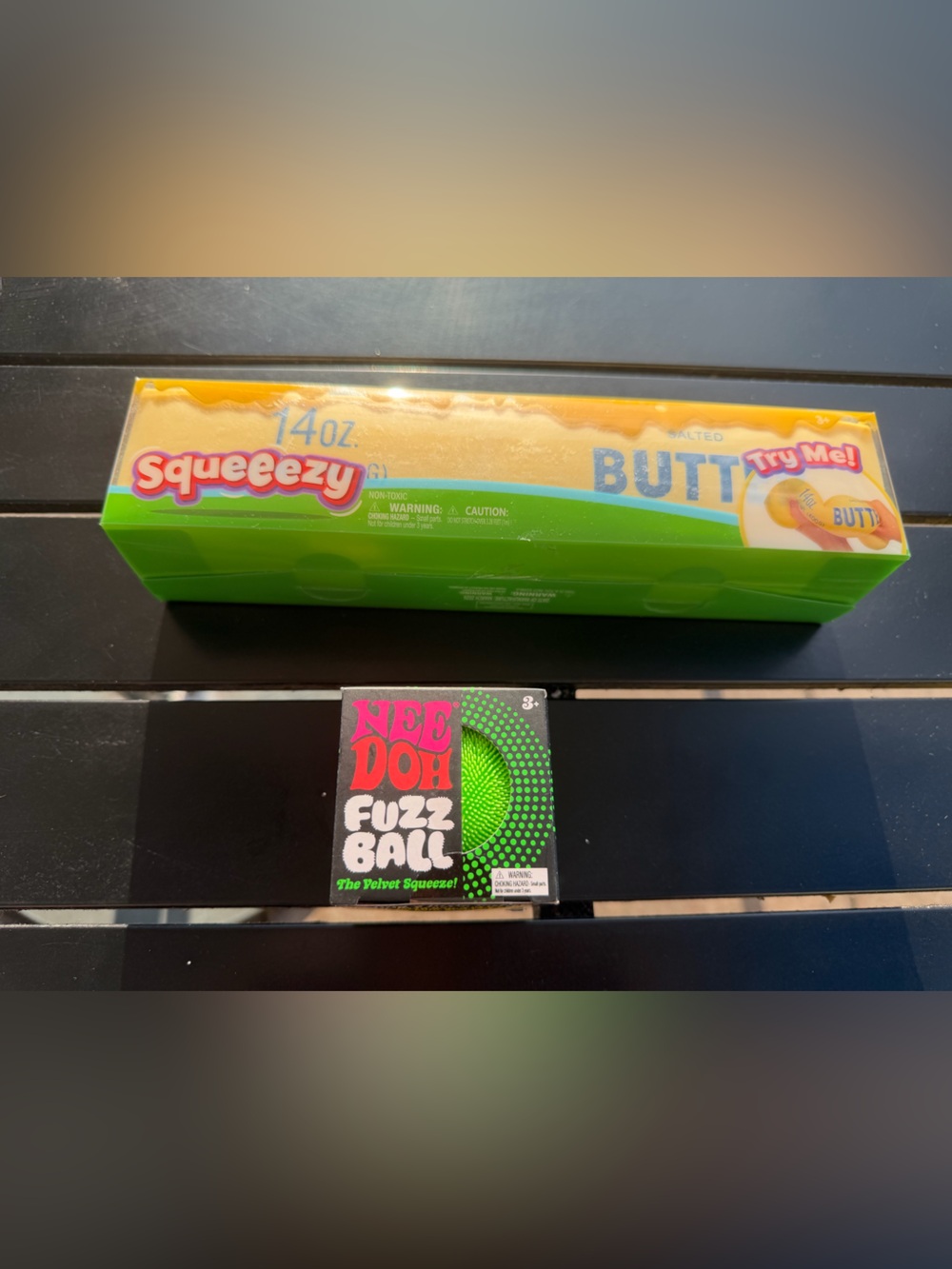 Squeezy Butter 14oz Squishy &  Rare Green Velvet Squeeze Fuzz Ball sealed box
